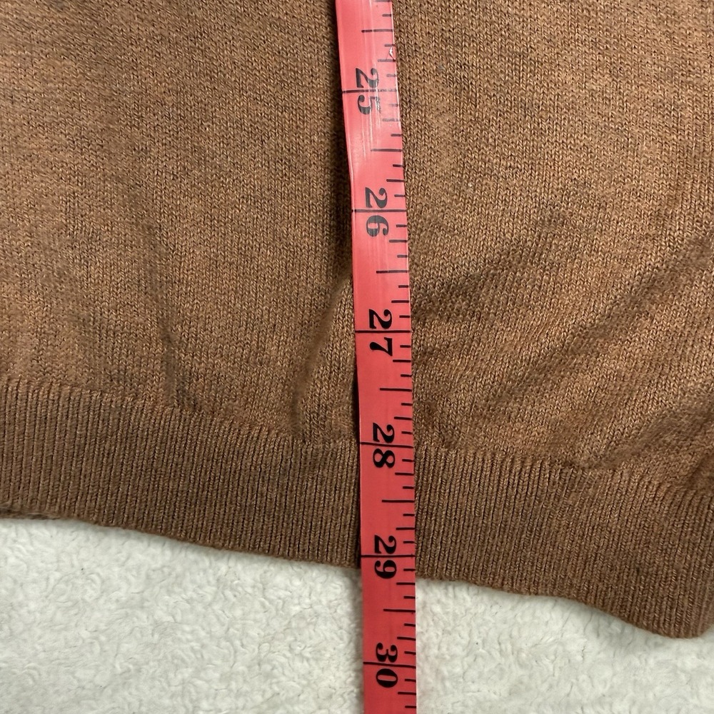 Weatherproof Vintage Cotton Cashmere Polo Sweater Men's Medium Brown Long Sleeve - Picture 6 of 7